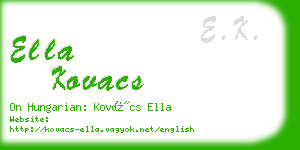 ella kovacs business card